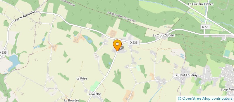 localisation de l'entreprise COUVERTURE D'ANDAINE à RIVES D'ANDAINE