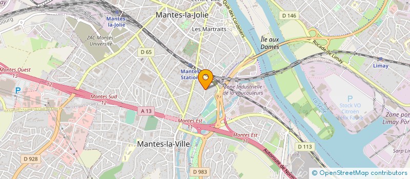 localisation de l'entreprise COUVERTURE DAVID LECONTE  MANTES-LA-VILLE