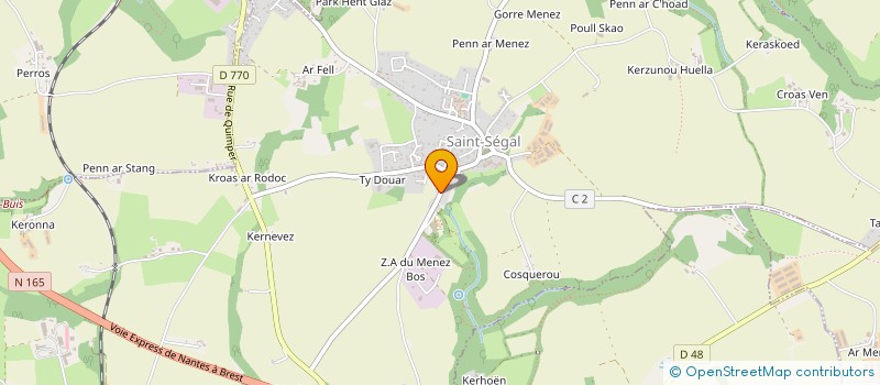 localisation de l'entreprise COUVERTURE DE L'AULNE  SAINT-SEGAL