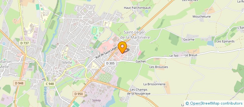 localisation de l'entreprise COUVERTURE DU MELLOIS  MELLE