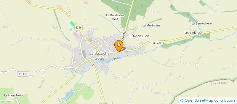 localisation de l'entreprise COUVERTURE DU PERCHE à LA BAZOCHE-GOUET