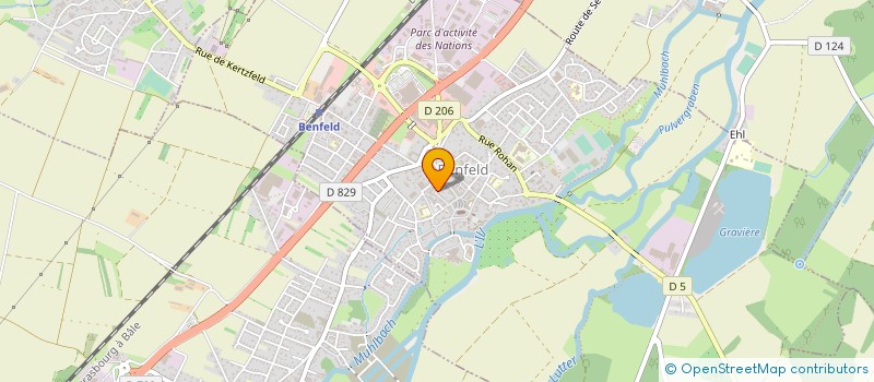 localisation de l'entreprise COUVERTURE DU RHIN  BENFELD