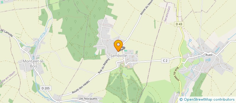 localisation de l'entreprise COUVERTURE DU VEXIN MACONNERIE ET AMENAGEMENTS  JAMBVILLE