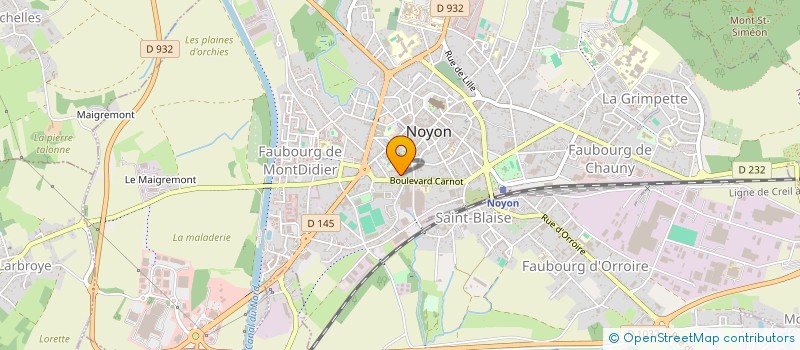 localisation de l'entreprise COUVERTURE ET CIE à NOYON