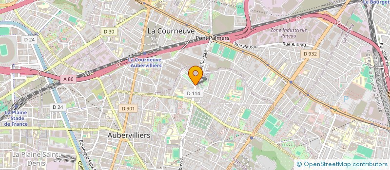 localisation de l'entreprise COUVERTURE ET ETANCHEITE  AUBERVILLIERS