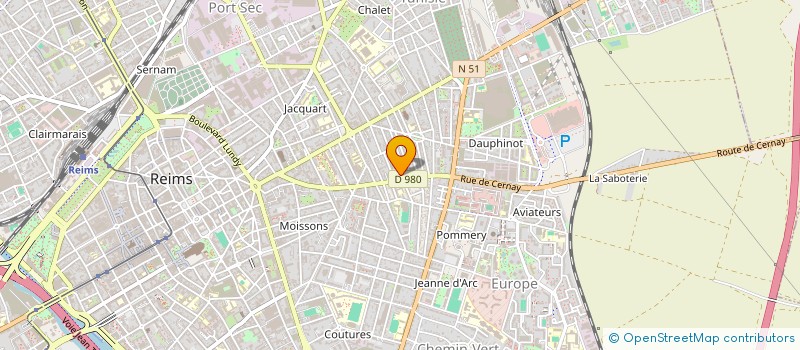 localisation de l'entreprise COUVERTURE ET TRADITION à REIMS