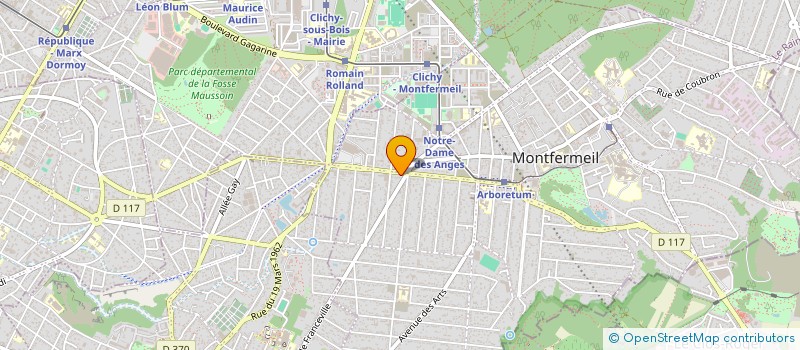 localisation de l'entreprise COUVERTURE ETANCHEITE BARDAGE  MONTFERMEIL