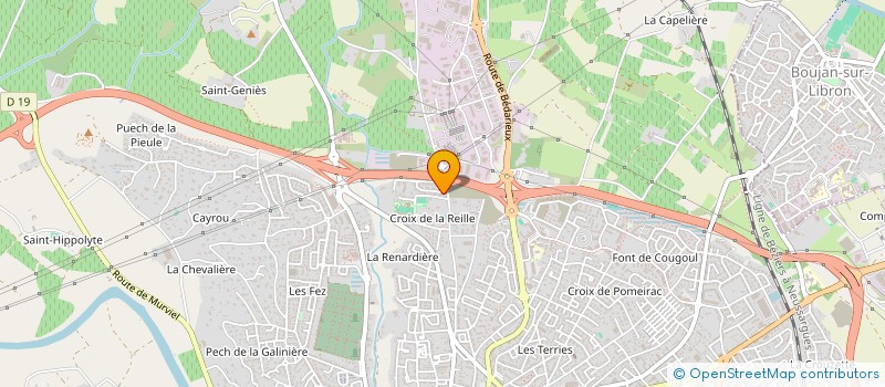 localisation de l'entreprise COUVERTURE ETANCHEITE BARDAGE ISOLATION BOURLARD  BEZIERS