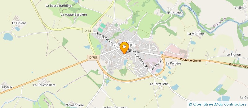 localisation de l'entreprise COUVERTURE ETANCHEITE CHOLETAISE  LA ROMAGNE