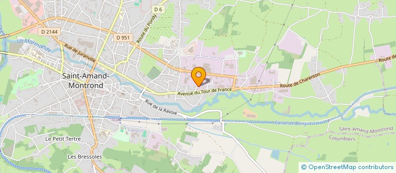 localisation de l'entreprise COUVERTURE ETANCHEITE DU BERRY  SAINT-AMAND-MONTROND