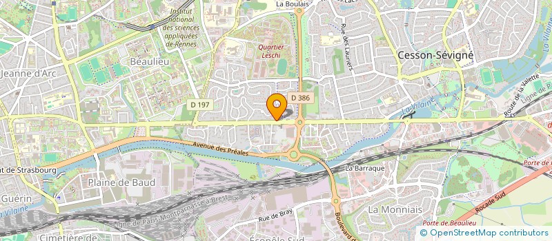 localisation de l'entreprise COUVERTURE ETANCHEITE SERVICES 7/7  CESSON-SEVIGNE