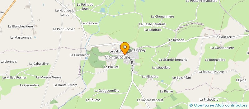 localisation de l'entreprise COUVERTURE GUESDON à MONTAUTOUR
