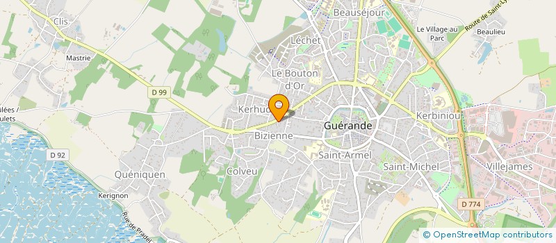 localisation de l'entreprise COUVERTURE GUILLAUME JOUIN à GUERANDE