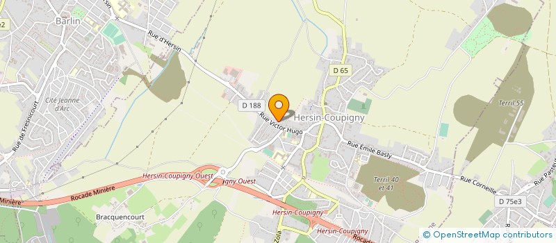 localisation de l'entreprise COUVERTURE HERSINOISE  HERSIN COUPIGNY