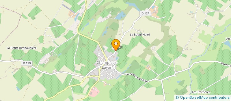 localisation de l'entreprise COUVERTURE HUDON MICKAEL  BELLEVIGNE-EN-LAYON