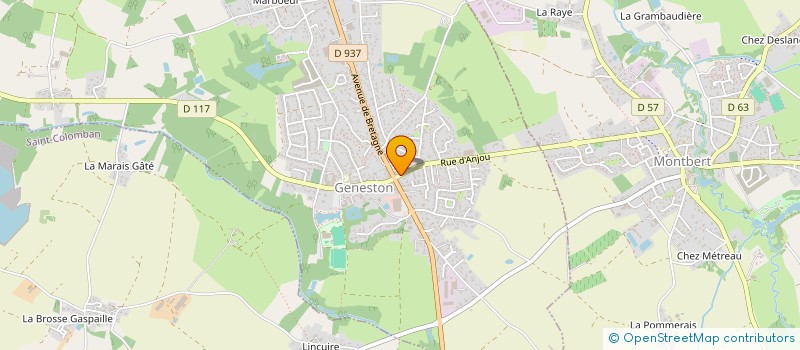 localisation de l'entreprise COUVERTURE JONATHAN LEMASSON  GENESTON