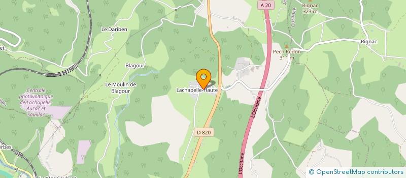 localisation de l'entreprise COUVERTURE LAFON J.C  LACHAPELLE-AUZAC