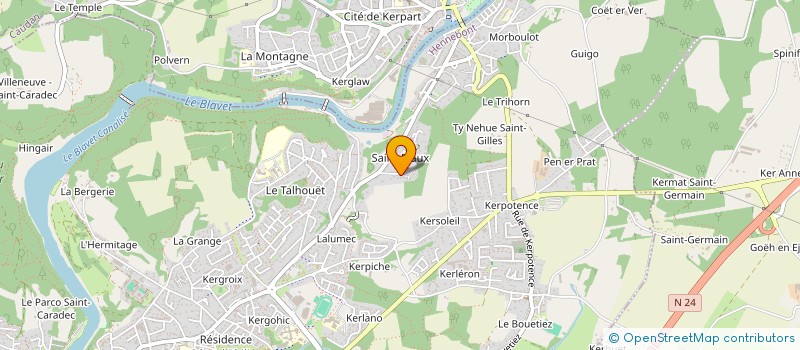 localisation de l'entreprise COUVERTURE LE BOUARD à HENNEBONT