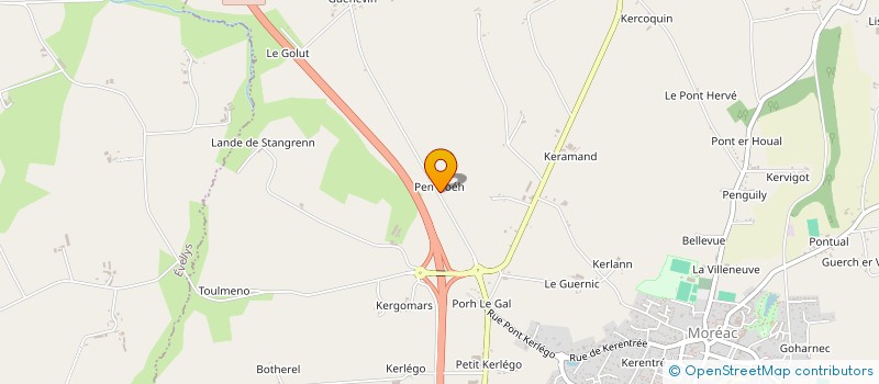 localisation de l'entreprise COUVERTURE LE FLOCH  MOREAC