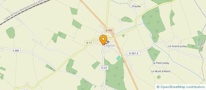 localisation de l'entreprise COUVERTURE LOGRONNAISE à BAILLEAU-LE-PIN