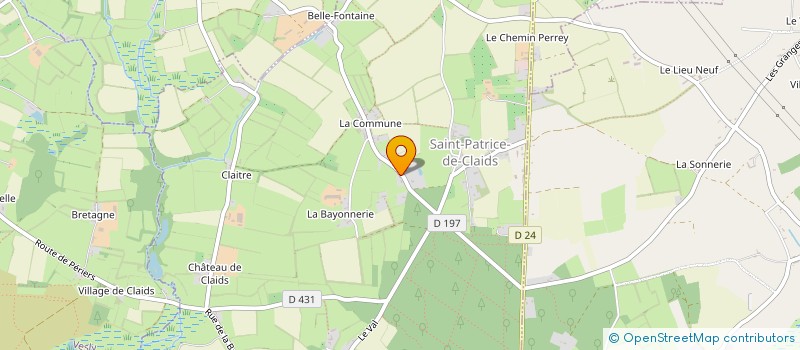 localisation de l'entreprise COUVERTURE MODERNE ET ARTISANALE  SAINT-PATRICE-DE-CLAIDS