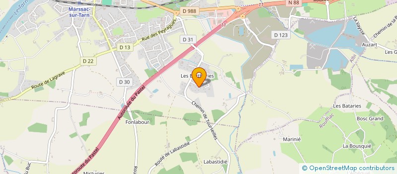 localisation de l'entreprise COUVERTURE MONTAGE BARDAGE à MARSSAC-SUR-TARN