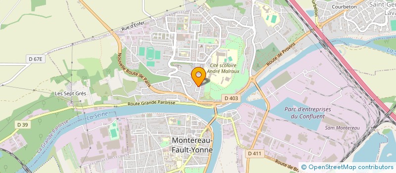 localisation de l'entreprise COUVERTURE MONTERELAISE  MONTEREAU-FAULT-YONNE