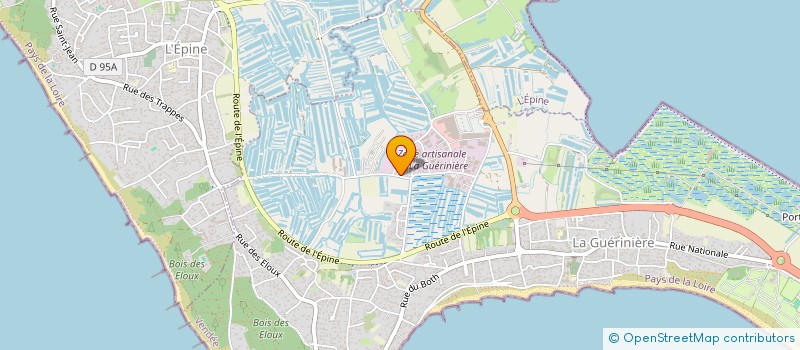 localisation de l'entreprise COUVERTURE NOIRMOUTRINE à LA GUERINIERE