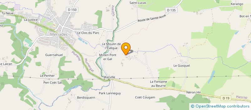 localisation de l'entreprise COUVERTURE PEDRON à PLESCOP