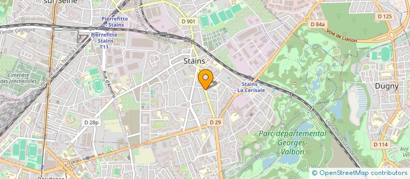 localisation de l'entreprise COUVERTURE PLOMBERIE ISOCAL à STAINS