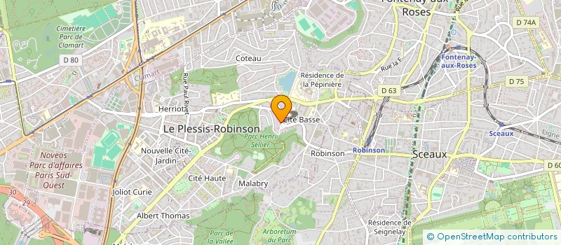localisation de l'entreprise COUVERTURE PLOMBERIE RENOIR à LE PLESSIS-ROBINSON