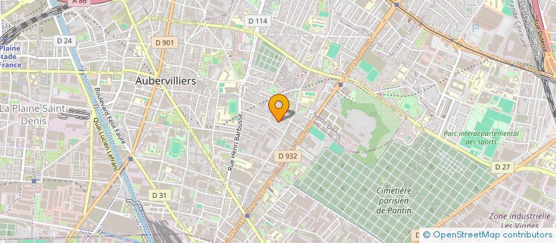 localisation de l'entreprise COUVERTURE PRO à AUBERVILLIERS
