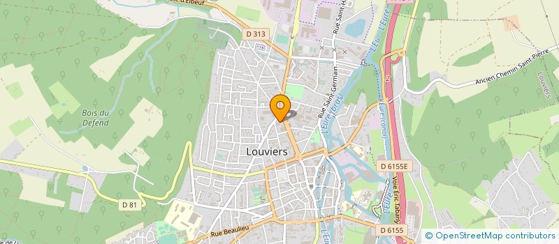 localisation de l'entreprise COUVERTURE RANGER à LOUVIERS