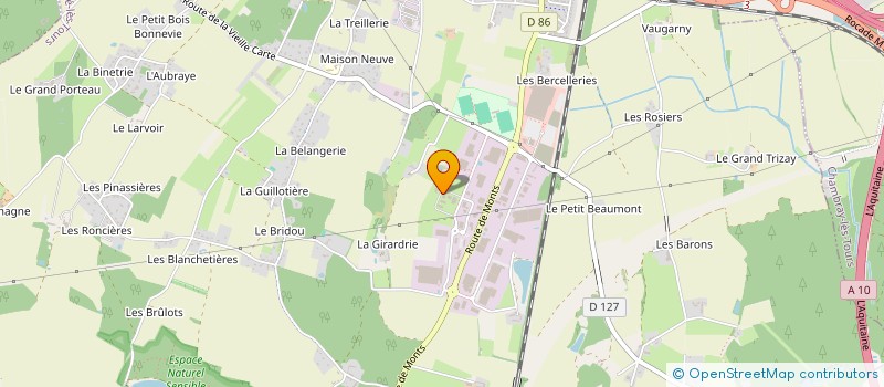 localisation de l'entreprise COUVERTURE SYLVAIN  JOUE-LES-TOURS