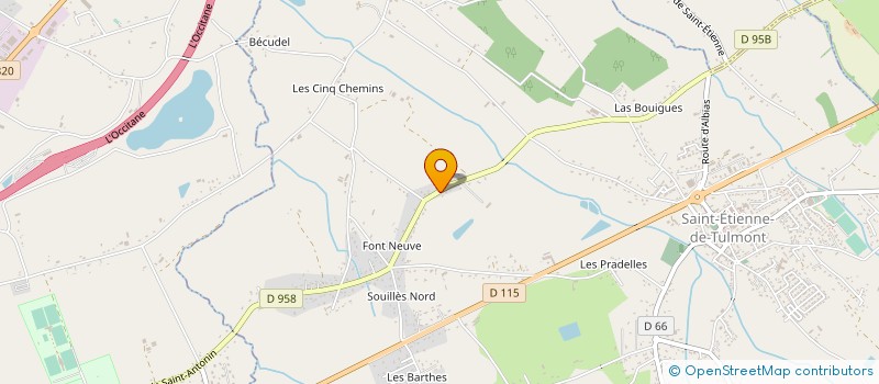 localisation de l'entreprise COUVERTURE SYMAK  SAINT-ETIENNE-DE-TULMONT