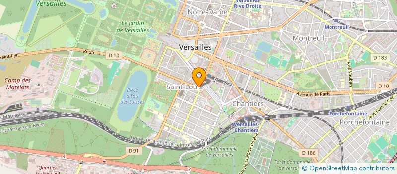 localisation de l'entreprise COUVERTURE TOITURE CDKT à VERSAILLES