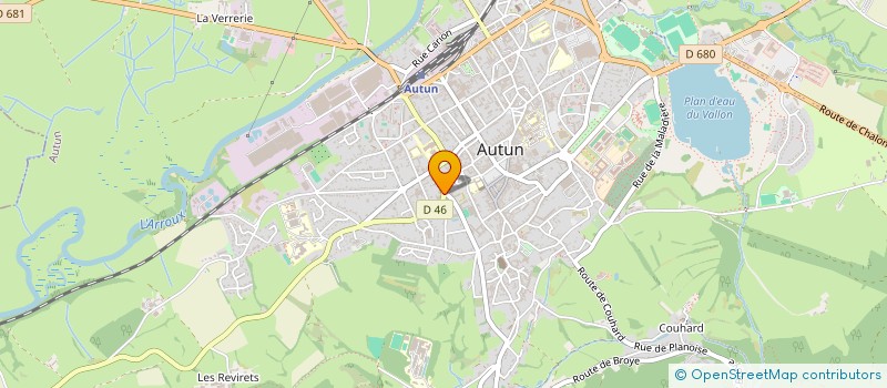 localisation de l'entreprise COUVERTURE ZINGUERIE AUCORDONNIER . P à AUTUN