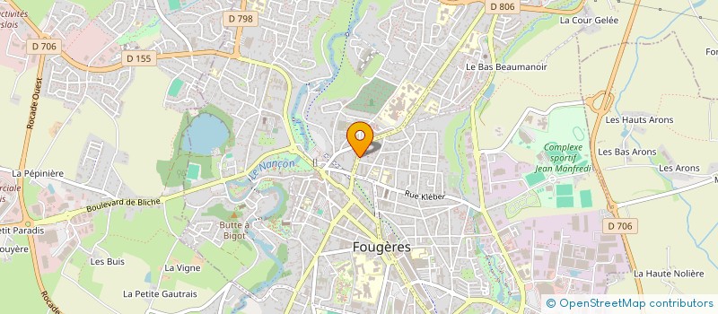 localisation de l'entreprise COUVERTURE ZINGUERIE DENIS LETELLIER à FOUGERES