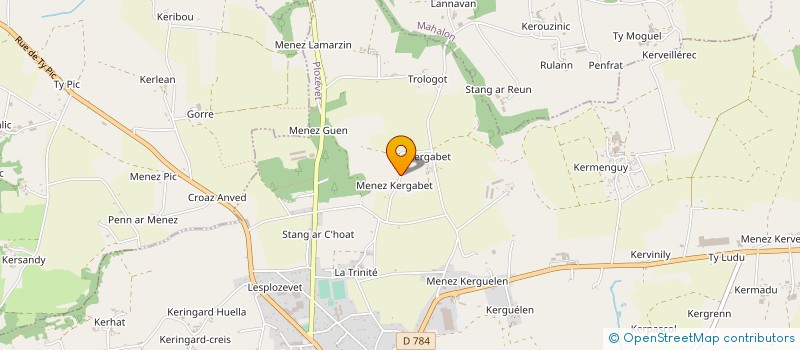 localisation de l'entreprise COUVERTURE ZINGUERIE LE BARS  PLOZEVET