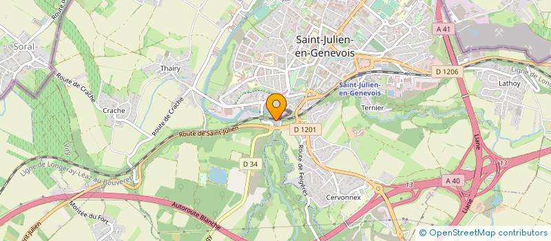 localisation de l'entreprise COUVERTURE ZINGUERIE MR BRUN à SAINT-JULIEN-EN-GENEVOIS