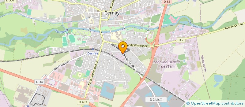localisation de l'entreprise COUVERTURE ZINGUERIE NELLES à CERNAY