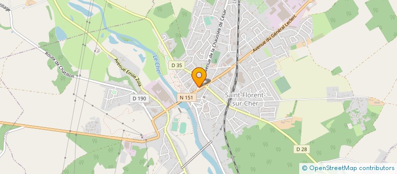 localisation de l'entreprise COUVERTURES FLORENTAISES à SAINT-FLORENT-SUR-CHER