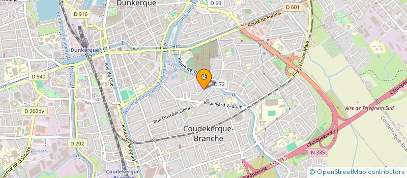 localisation de l'entreprise COUVERTURES TRADITIONNELLES DU NORD  COUDEKERQUE-BRANCHE