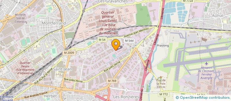 localisation de l'entreprise COUVRADOMES à CLERMONT-FERRAND