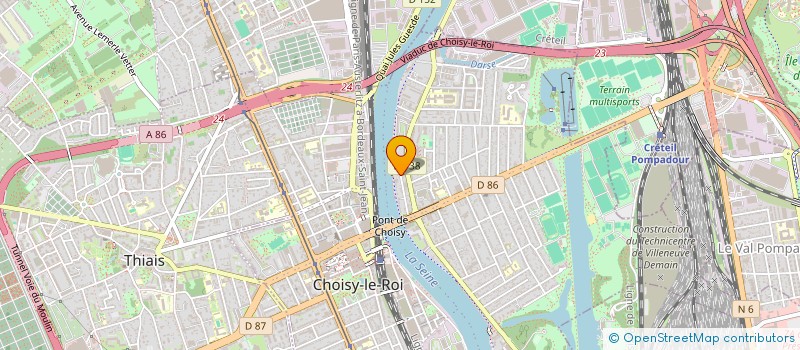 localisation de l'entreprise COUVRE TOIT HABITAT à CHOISY-LE-ROI