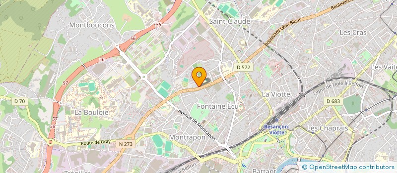 localisation de l'entreprise COUVREBARDE à BESANCON