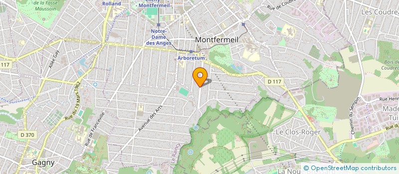 localisation de l'entreprise COUVREUR COMPAGNON CHRISTOL à MONTFERMEIL