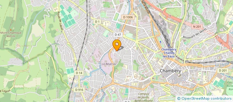 localisation de l'entreprise COUX FRERES à CHAMBERY
