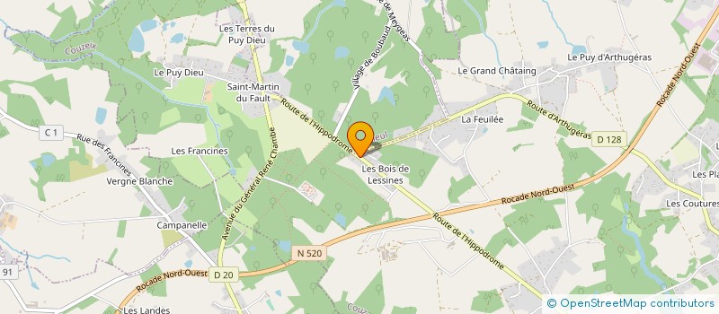 localisation de l'entreprise COUZEIX COUNTRY CLUB à COUZEIX