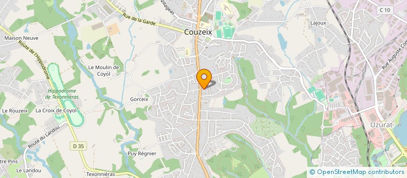 localisation de l'entreprise COUZEIX GYM à COUZEIX